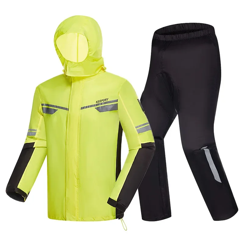 Motorcycle Rain Suit - Manteau imperméable fendu pour moto, pantalon