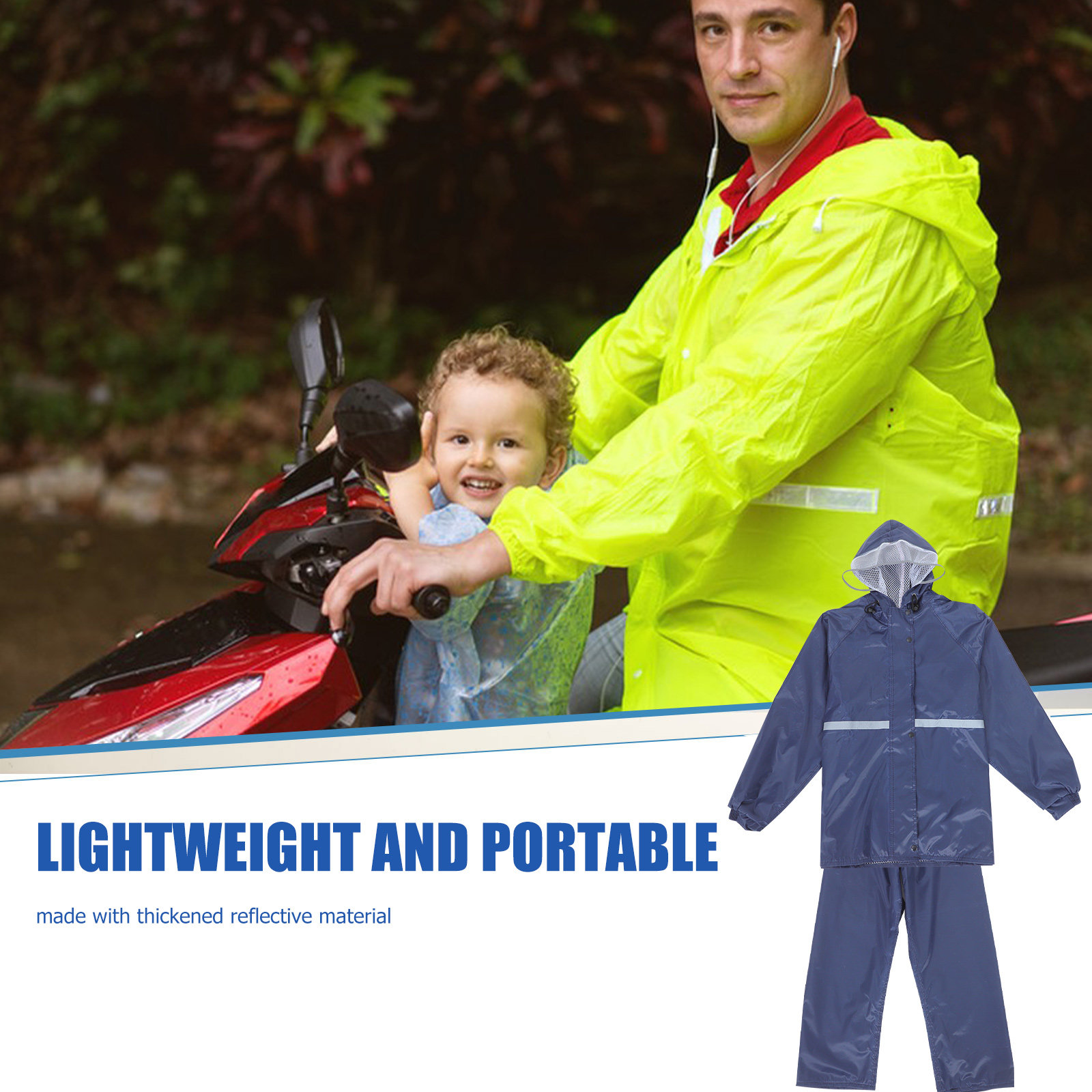 Motorcycle Rain Suit - Ensemble imperméable et pantalon de moto