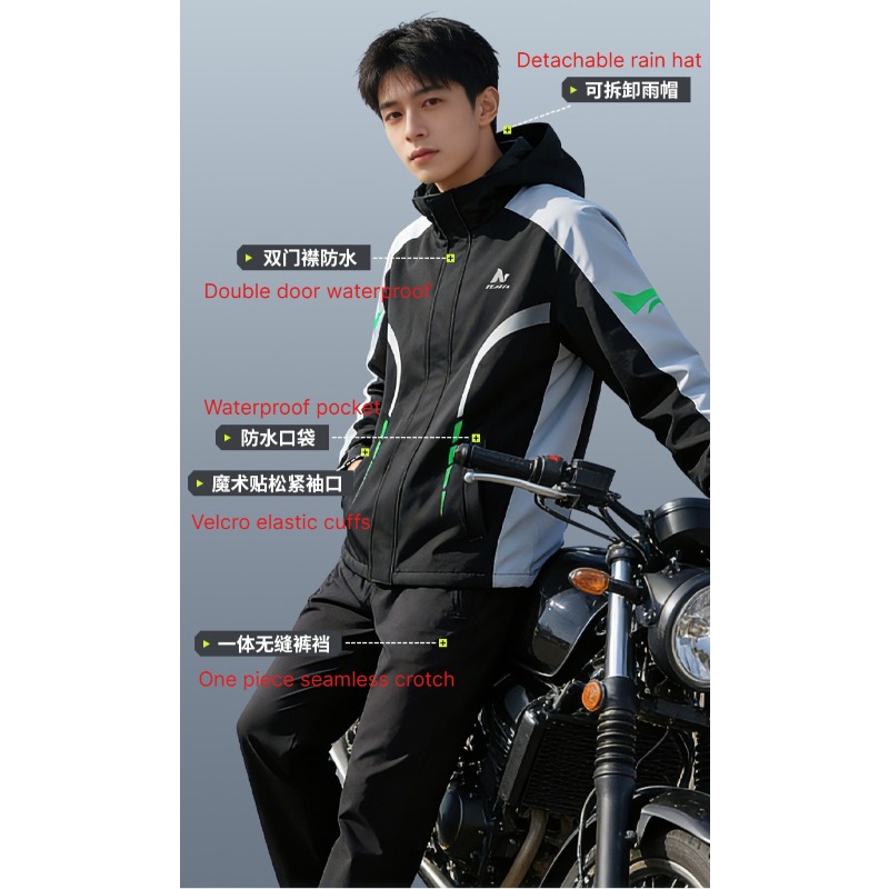 Ensemble imperméable moto (ves - Motorcycle Rain Suit avis et prix
